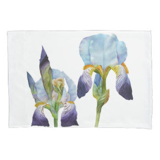 Aquarell-Iris Kissenbezug