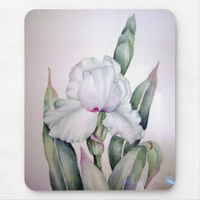 Aquarell-Iris Mousepad (Vorne)