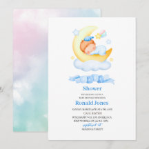 Aquarell ist Junge Blue Boho Kinderzimmer Baby Sho