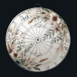 Aquarell Ivory Blue Flowers Dartboard Dartscheibe<br><div class="desc">Schöne Wasserfarbe Elfenbein Blumen Dartboard</div>