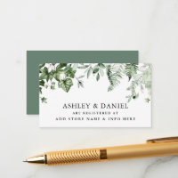 Aquarell Ivy Ferns Sage Green Wedding Registry