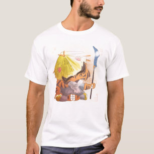 Aquarell Jahr des Tigers, Samurai T-Shirt