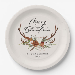 Aquarell Junggebliebene frohe Weihnachten Pappteller