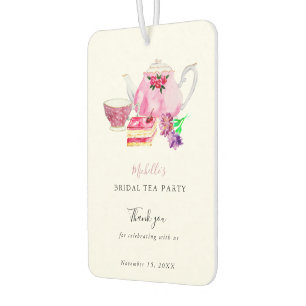 Aquarell-Junggesellinnen-Abschied-Teeparty-Dankesc Autolufterfrischer
