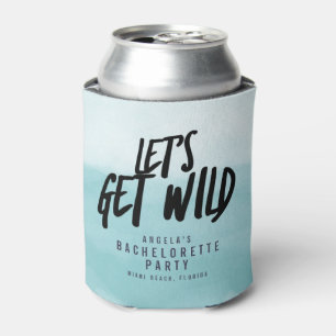 Aquarell-Junggesellinnen-Abschiedsparty "Lasst uns Dosenkühler