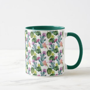 Aquarell-Kaktus-Kunst-Muster Tasse