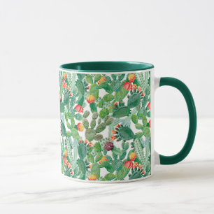 Aquarell-Kaktus-Muster Tasse