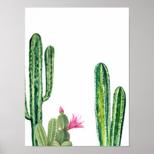 Aquarell Kaktus Wüsten Südwesten Poster