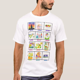 Aquarell-Kalender T-Shirt
