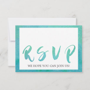 Aquarell-Kalligrafie-Strand-Menü-Auswahl-RSVP-Kart RSVP Karte