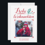 Aquarell & Kalligraphie | Frohe Weihnachten<br><div class="desc">Karte von Weihnachten mit Aquarell und Kalligraphie von Hand gemacht und einen Platz für ein Foto</div>