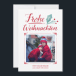 Aquarell & Kalligraphie | Frohe Weihnachten<br><div class="desc">Karte von Weihnachten mit Aquarell und Kalligraphie von Hand gemacht und einen Platz für ein Foto</div>