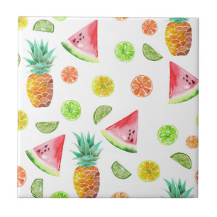 Aquarell-kandierte Frucht-Muster Fliese