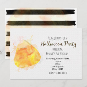 Aquarell-Karotten-Halloween-Party-Einladungen Einladung