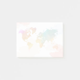 Aquarell-Karte Post-it Klebezettel