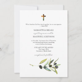 Aquarell Katholische Hochzeitseinladungen Einladung