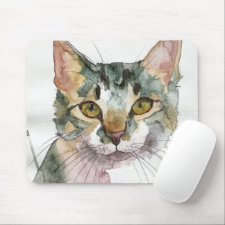 Aquarell-Katze Mousepad