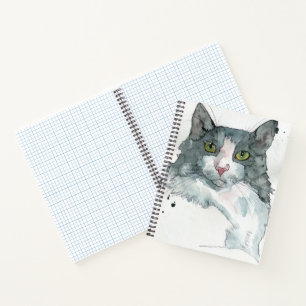Aquarell-Katze Notizbuch