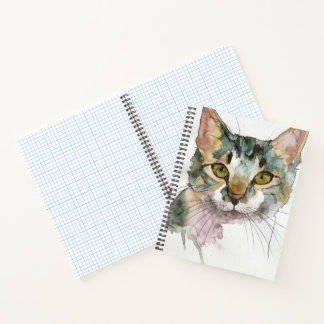 Aquarell-Katze Notizbuch