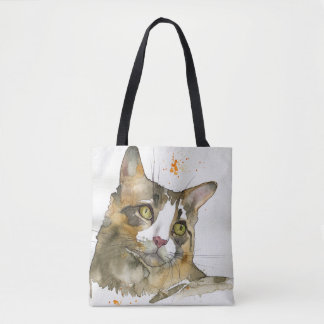 Aquarell-Katze Tasche