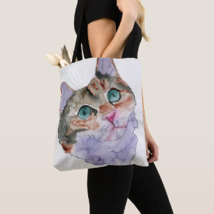 Aquarell-Katze Tasche