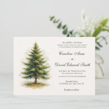Aquarell-Kiefer-Minimalist-Hochzeit