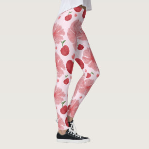 Aquarell-Kirsch-Blumenmuster, süße Kirschen Leggings
