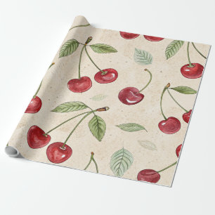 Aquarell-Kirsch-Geschenkpapier Geschenkpapier