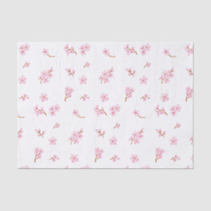 Aquarell-Kirschblüten-Blumen Seidenpapier