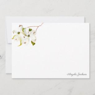 Aquarell-Kirschblüten-Briefpapier-flache Karte
