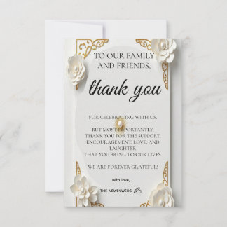 Aquarell klassisch Gold Luxus Flach Danke