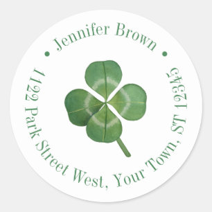 Aquarell-Kleeblatt St. Patricks Day Brautdusche Runder Aufkleber