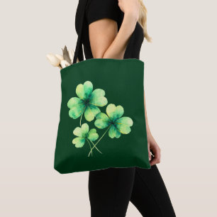 Aquarell-Kleeblatt-St.-Patricks-Tasche Tasche