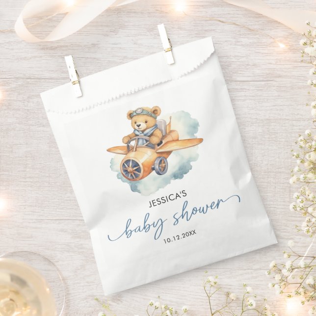 Aquarell Kleine Bärenspuppe Junge Geschenktütchen (Ausgeschnitten)