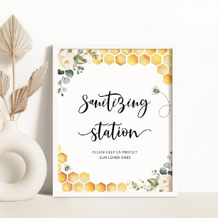 Aquarell Kleine Biene Sanierungsstation Poster