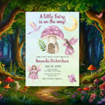 Aquarell Kleine Fee Whimsical Baby Shower