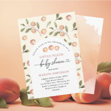 Aquarell Kleine Peach Baby Dusche InvInvitation