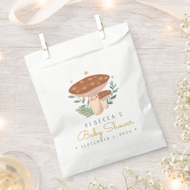 Aquarell Kleine rote Pilze bevorzugen Tasche Geschenktütchen (Ausgeschnitten)