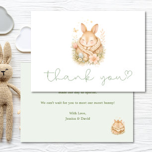 Aquarell Kleiner Hase Baby Shower Danke