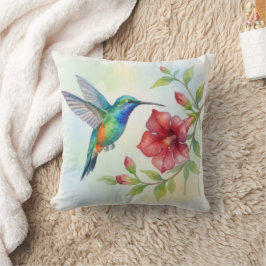 Aquarell Kleiner Kolibri Kissen