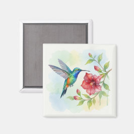 Aquarell Kleiner Kolibri Magnet