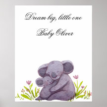 Aquarell Koala-Familie-Nursery-Plakat Sofort-Downl