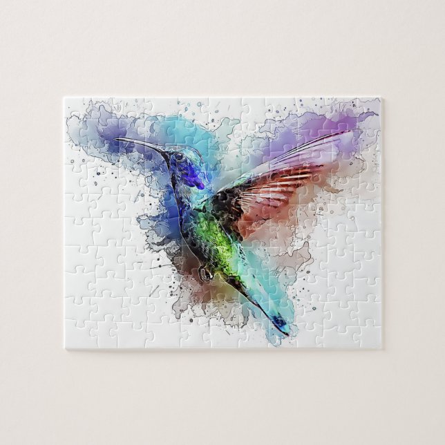 Aquarell-Kolibri (Horizontal)
