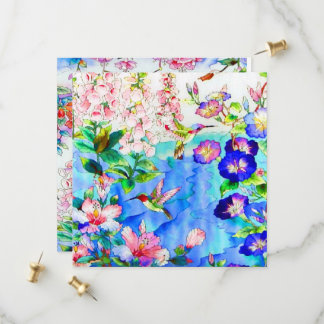 Aquarell Kolibri & Floral Save The Date