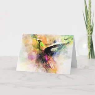 Aquarell Kolibri  Karte