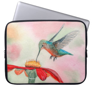 Aquarell-Kolibri-Kunst-Laptop-Hülle Laptopschutzhülle