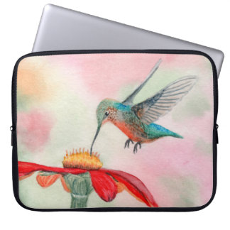 Aquarell-Kolibri-Kunst-Laptop-Hülle Laptopschutzhülle