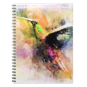 Aquarell Kolibri  Notizblock