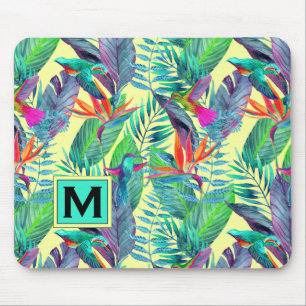 Aquarell-Kolibris   addieren Ihre Initiale Mousepad