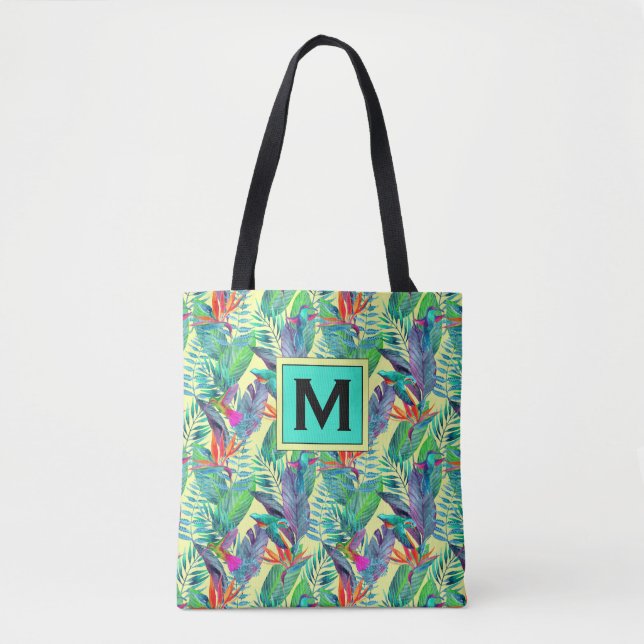 Aquarell-Kolibris | addieren Ihre Initiale Tasche (Vorderseite)